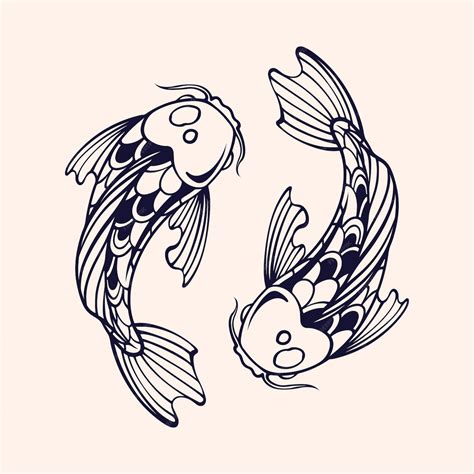 koi fish outline|Free koi fish outline Vector Images & Graphics .